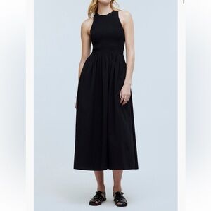 Madewell Melody Smocked Sleeveless Midi Dress